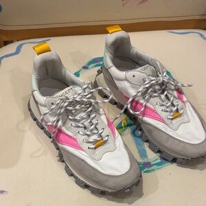 Concept Women's Pink, White, and Gray Sneakers